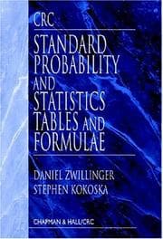 Tapa de CRC Standard Probability and Statistics Tables and Formulae