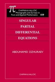 Tapa de Singular Partial Differential Equations (Chapman and Hall /Crc Monographs and Surveys in Pure and Applied Mathematics)