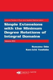 Tapa de Simple extensions with the minimum degree relations of integral domains