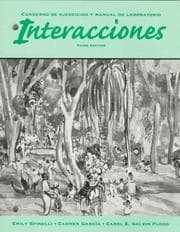 Tapa de Cuaderno De Ejercicios/Manual De Laboratorio to Accompany Interacciones