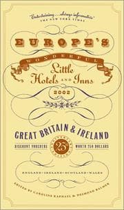 Tapa de Europe's Wonderful Little Hotels and Inns 2002