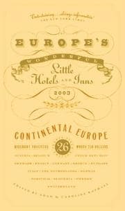 Tapa de Europe's Wonderful Little Hotels and Inns 2003