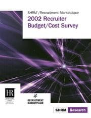 Tapa de 2002 Recruiter Budget/Cost Survey
