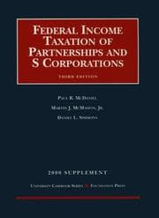 Tapa de Federal Income Tax Of Partnership And Corporation, 2000 Supplement (university Casebook)