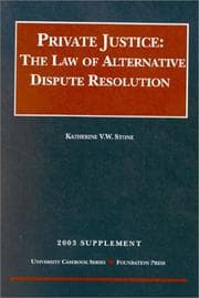 Tapa de Private Justice 2003 Supplement