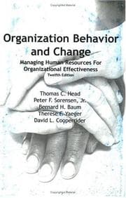 Tapa de Organization behavior and change