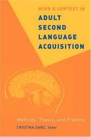 Tapa de Mind and context in adult second language acquisition