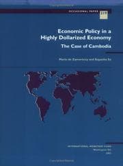 Tapa de Economic policy in a highly dollarized economy