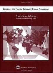 Tapa de Guidelines for foreign exchange reserve management