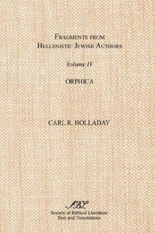 Tapa de Fragments from Hellenistic Jewish Authors