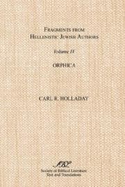 Tapa de Fragments from Hellenistic Jewish Authors