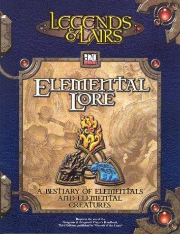 Tapa de Legends and Lairs: Elemental Lore (d20 System)