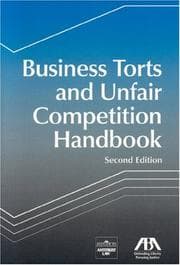 Tapa de Business Torts and Unfair Competition Handbook