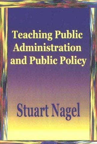 Tapa de Teaching public administration and public policy