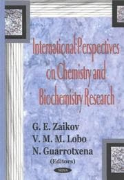 Tapa de International perspectives on chemistry and biochemistry research