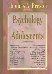 Tapa de Psychology of adolescents