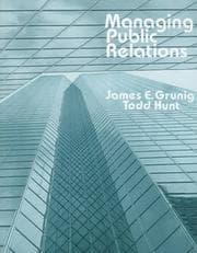 Tapa de Managing public relations