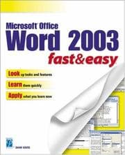 Tapa de Microsoft Word 2003 Fast & Easy