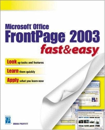 Tapa de Microsoft Office FrontPage 2003 Fast & Easy
