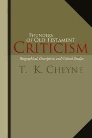 Tapa de Founders of Old Testament criticism