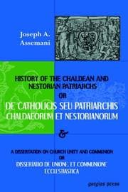 Tapa de De Catholicis seu Patriarchis Chaldaeorum et Nestorianorum