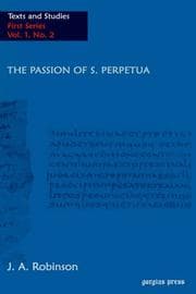 Tapa de The Passion of S. Perpetua