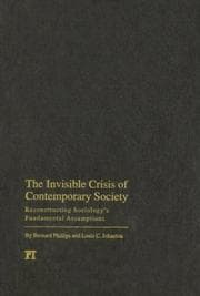 Tapa de The invisible crisis of contemporary society