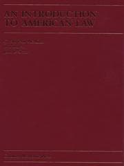Tapa de An introduction to American law