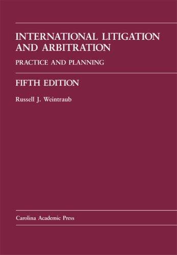 Tapa de International Litigation And Arbitration