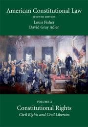 Tapa de American Constitutional Law: Volume Two, Constitutional Rights