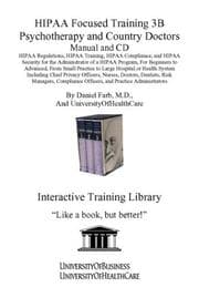 Tapa de HIPAA Focused Training 3B Psychotherapy and Country Doctors Manual and CD