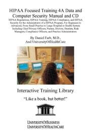 Tapa de HIPAA Focused Training 4A Data and Computer Security Manual and CD