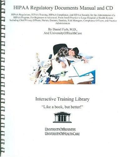 Tapa de HIPAA Regulatory Documents Manual and CD