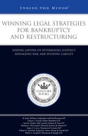 Tapa de Winning legal strategies for bankruptcy and restructuring