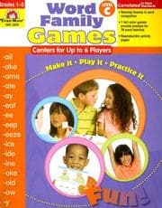 Tapa de Word Family Games, Level C: Grades 1-3 (Word Family Games: Centers for Up to 6 Players)