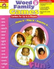 Tapa de Word Family Games: Level D, Grades 1-3 (Word Family Games: Centers for Up to 6 Players)