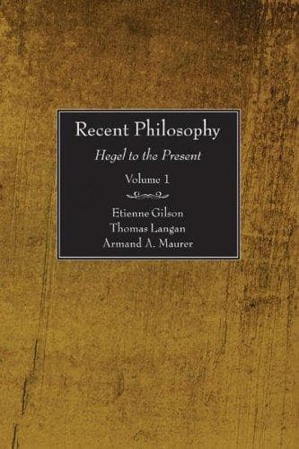 Tapa de Recent Philosophy, 2 Volumes