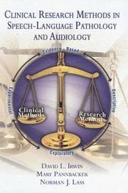 Tapa de Clinical research methods in speech-language pathology and audiology