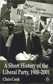 Tapa de A Short History of the Liberal Party 1900-2001