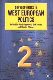 Tapa de Developments in West European politics 2
