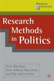 Tapa de Research Methods in Politics