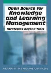 Tapa de Open source for knowledge and learning management