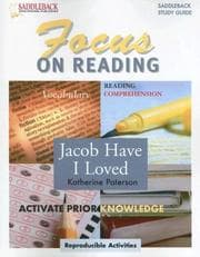 Tapa de Jacob Have I Loved Reading Guide (Saddleback's Focus on Reading Study Guides)