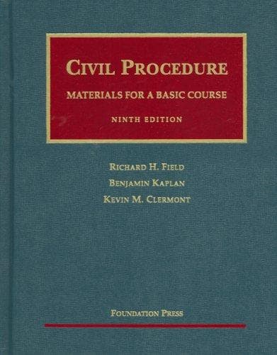 Tapa de Civil Procedure- Materials for a Basic Course (University Casebook)