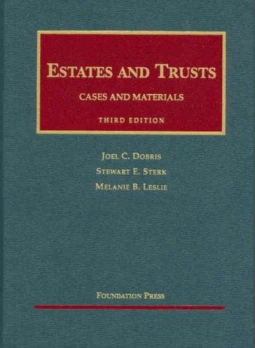 Tapa de Estates and trusts : cases and materials