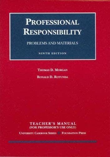 Tapa de Professional Responsibility