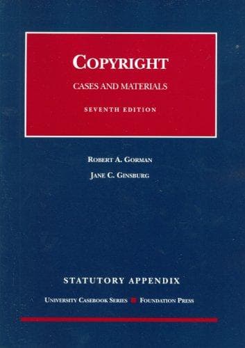 Tapa de Copyright Cases and Materials