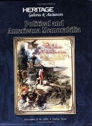 Tapa de Heritage Slater Political Memorabilia and Americana Auction Catalog #619