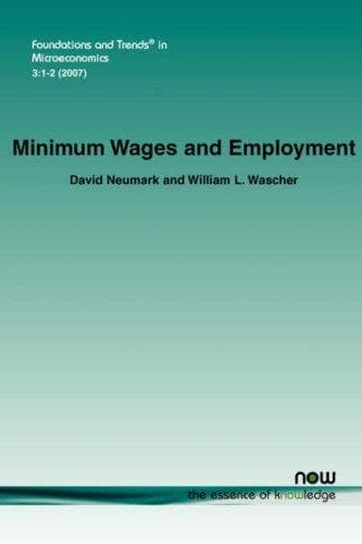 Tapa de Minimum wages and employment