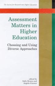 Tapa de Assessment matters in higher education